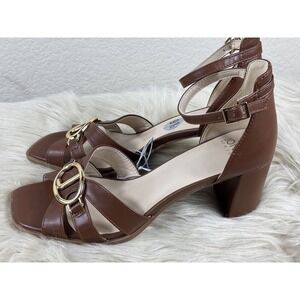 Jones New York Ecca Pumps 9.5 Brown Block Heel NWOT Career Office Classic